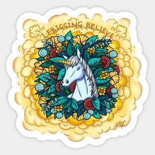 I Frigging Believe Illustration Sticker